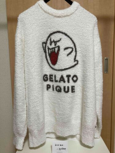 GELATO PIQUE x Super Mario Kinopio Boo jacquard pullover & long pants setup L