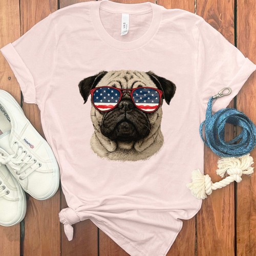 COOLES MOPS PATRIOTISCHES T-SHIRT - Bild 20 von 29