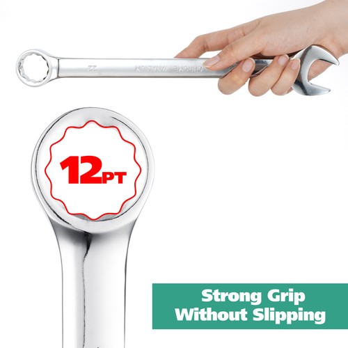Combination Ring Open End Spanner Ratcheting Wrench Set 8/12/14PCs Metric Size - Picture 6 of 28