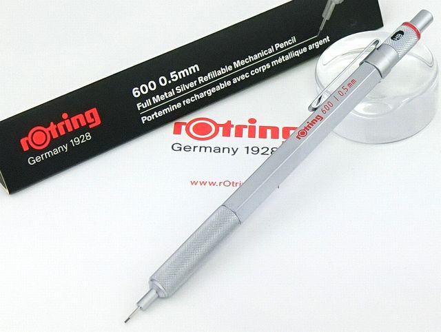 Black Barrel 0.50mm Rotring 600 Mechanical Pencil
