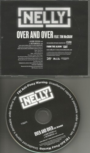 NELLY w/ TIM McGRAW Over and Over w/ RARE INSTRUMENTAL PROMO DJ CD single 2004