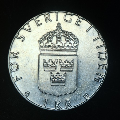 1984 Sweden - 1 Krona - Uncirculated - Lot #485 - Picture 2 of 2