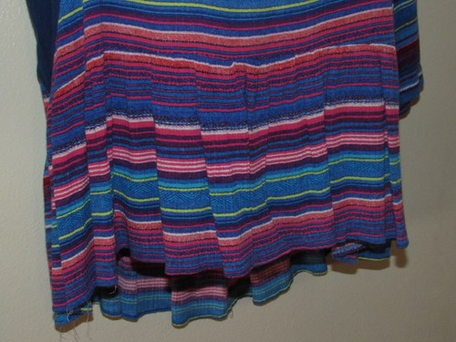 Bongo Women's M Top Multicolored Rainbow Striped Juniors Rayon 3/4 Sleeves - Picture 3 of 9