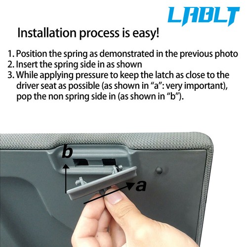 LABLT Center Console Seat Lid Latch Dark Gray 2Pcs For 2010-2018 Ford F-150 - Foto 8 di 8