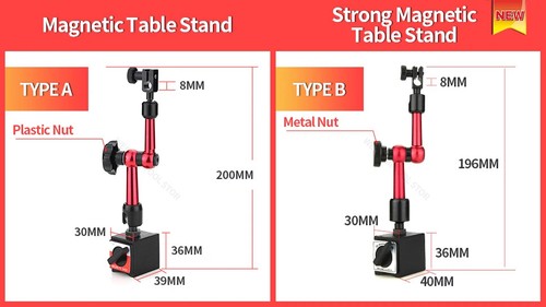 New Dial Indicator Magnetic Comparator Dial Gauge Magnetic Stand Base Micrometer - Picture 18 of 34