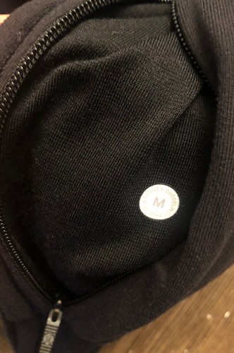 Lululemon Black Hoodie light weight thumb holes Sz M soft fabric sweat wick - Picture 8 of 9