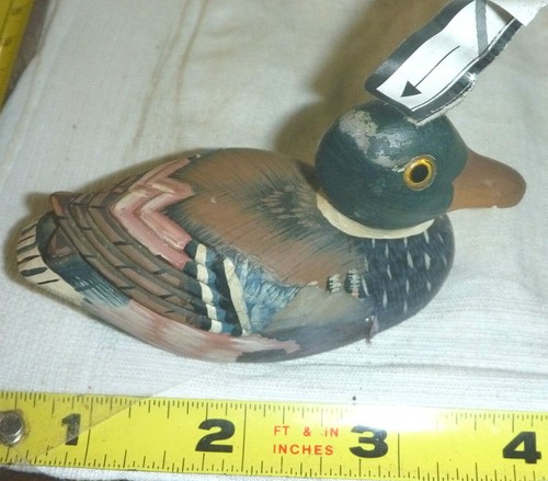 Vtg Pair Hand Painted RESIN Mini DUCK Figurines ~3" Long x 1¾H x 1½ W - Picture 10 of 10