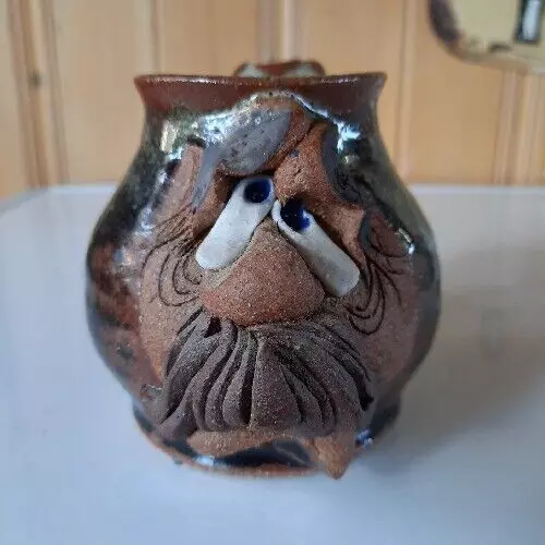 Vintage Ugly Face Mug 3D Art Pottery Coffee Cup Stoneware