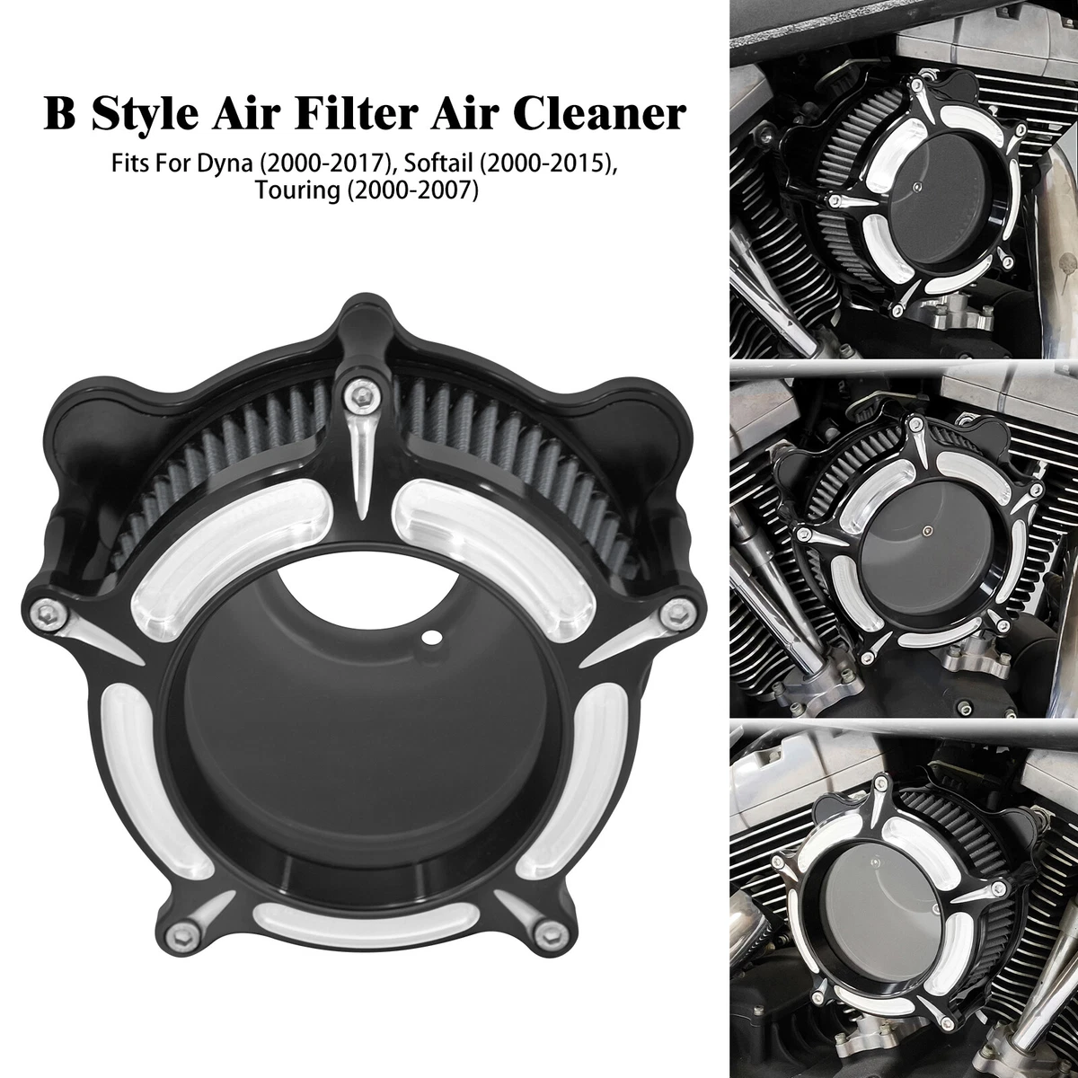 Filtre A Air Harley Custom HDBUBALUS Élément Intérieur De Nettoyeur De Filtre à Air De Moto Adapté Pour Harley Sportster XL 1991-2017 Dyna Softail Fat Boy Touring Filtre A Air Harley Sportster