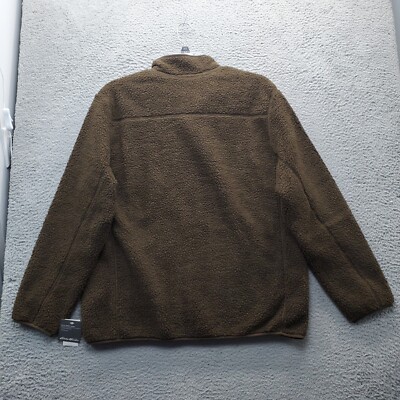 Eddie Bauer Kohls Chilali Sherpa Jacket Mens XL Brown Fleece