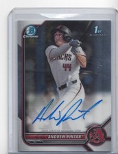ANDREW PINTAR 2022 BOWMAN DRAFT CHROME 1ST PROSPECT ON CARD AUTO