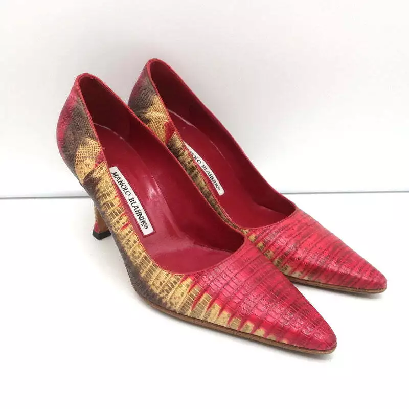 Manolo blahnik lizard shoes sales