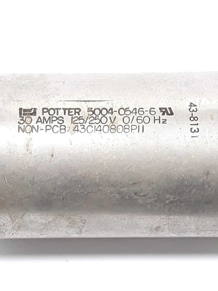Capacitor Potter 5004-0546-6 30A 125/250V - Imagem 3 de 3