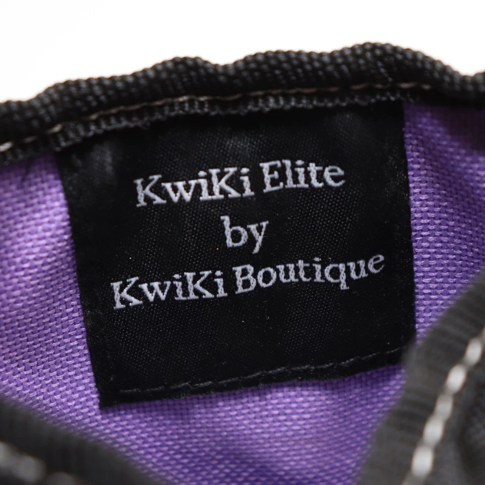 Bolso de Mano KwiKi Organizador de Inserción Elite Negro Nylon Cordón Forrado Bolsillos Correa Foto 3 de 4