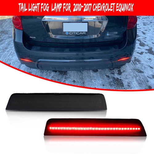 For 10-17 Chevrolet Equinox Smoked Lens Red Rear Bumper Tail Brake Signal Lights - Picture 3 of 11
