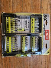50-Piece Ryobi Impact Rated Driving Kit Hex Magnetic Adaptors Case