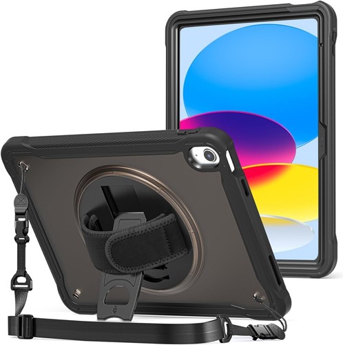 For iPad 10.9 In 10th Gen Case Heavy Duty Protection Cover Rugged Bumper-Black - Picture 8 of 24