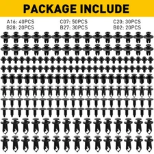 190Pcs Car Clips for Hole Plastic Rivets Fender Retainer Fastener Push Bumper