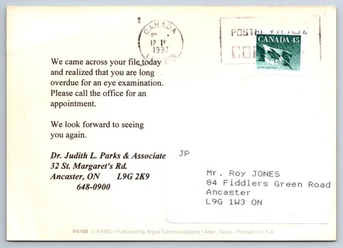 Garfield Beach Surfing, Long Time No Sea, 1997 Chrome Postcard, Art By Jim Davis - Picture 2 of 2