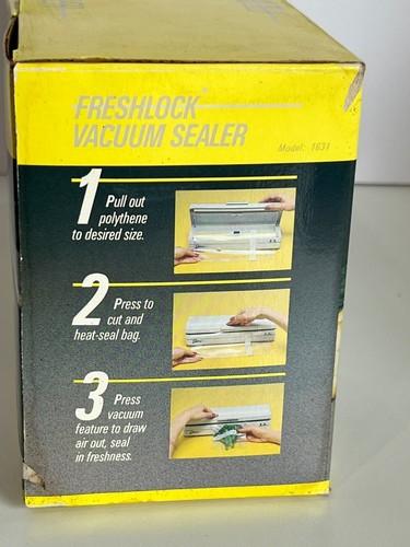 Selten BLAU Deni Freslock Vakuumierer für Lebensmittellagerung Neu/Open Box Modell 1631B - Bild 12 von 18