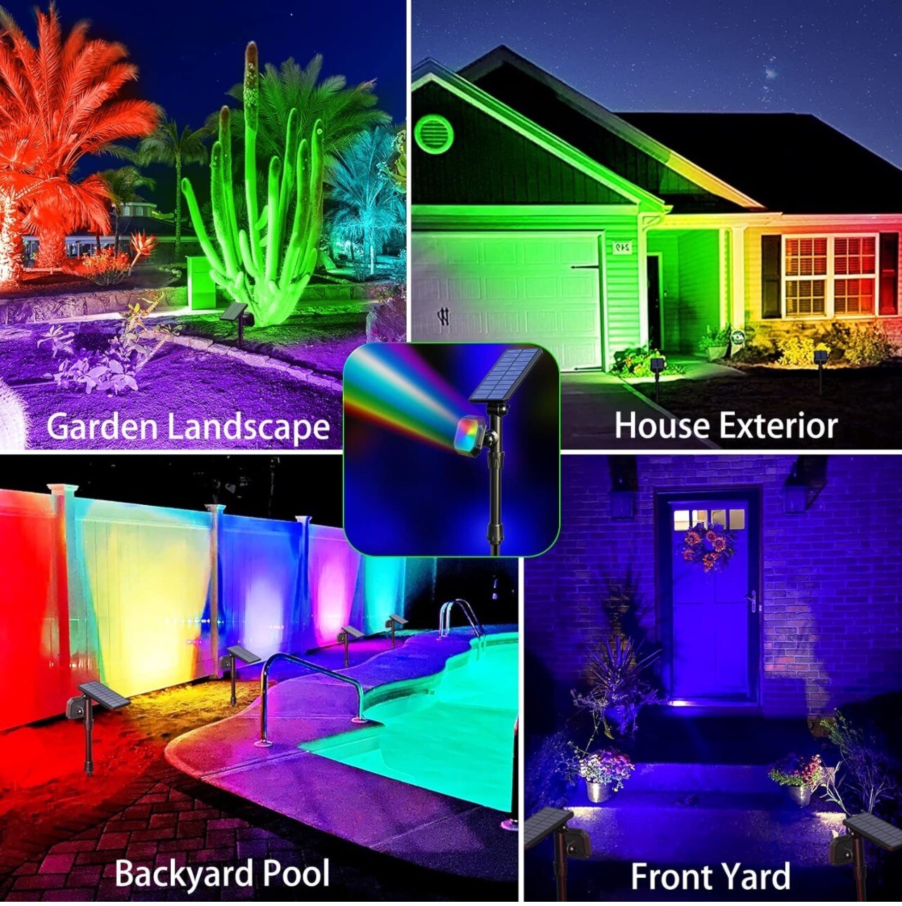Solar Outdoor Lights Color Changing Solar Spot Lights Outside Solar
