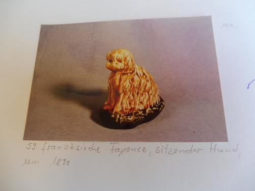 Belle Vieux Tirelire Chien En Faïence Française Vers 1890 Original ! - Foto 7 di 7