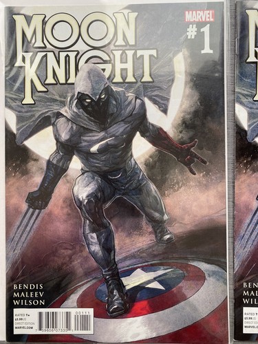 MOON KNIGHT (2011) # 1, 1, 3, 3, 12, 12 12 (7 KEY COMICS FROM BENDIS-MALEEV) VF+ - 第 2/8 張圖片