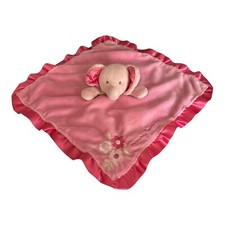 CARTER S PINK ELEPHANT MOMMY LOVES ME SATIN RATTLE SECURITY BLANKET LOVEY
