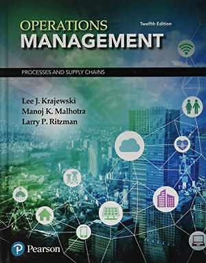 Operations Management: - Hardcover, by Krajewski Lee; Malhotra - Acceptable n