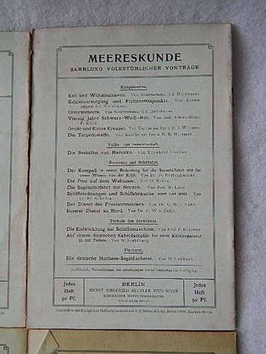 4 RARE Vintage German Language Booklets-Meereskunde - Bild 8 von 10