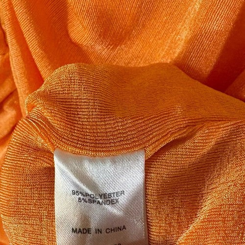 Superdown orangefarbenes Evelyn Kleid mit Knopfleiste Größe Large - Bild 10 von 10