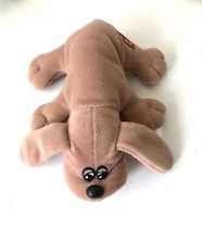 VINTAGE Tonka Pound Puppies Newborn Tan Brown No Collar 8" Stuffie 1985 Dog