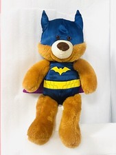 Batman Teddy Bear Plush DC Comics Super Hero Blue Cape 18  Six Flags