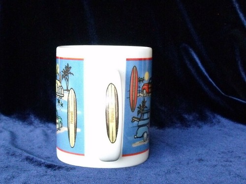 Auto Woody Car Coffee Mug Cup Surfing Hawaii Classic Surfer - Picture 6 of 8