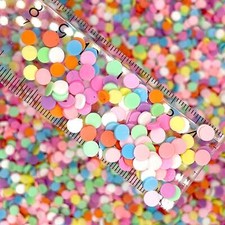 FAKE Light Mixed Color Circle Polymer Clay Sprinkle Mix NOT EDIBLE  D19-11