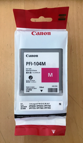 Genuine Canon Ink - PFI-104 MAGENTA / IPF650 655 750 755 760 765 (INC VAT) - 第 1/1 張圖片