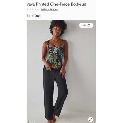 HAH X Free People Vava Printed One-Piece Bodysuit Swim XS - Picture 9 of 11