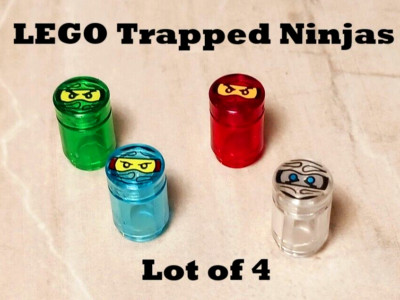 New LEGO Ninja TRAPPED Printed Face Scarf Lot of 4 Flasks Soul Keeper Capture