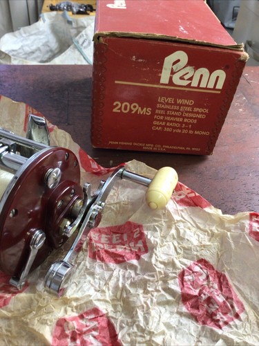 VINTAGE PENN PEER NO. 209 LEVEL WIND FISHING REEL MADE IN U.S.A. - Picture 4 of 4