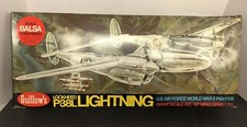 Guillows Lockheed P-38L Lightning Airplane 1/16 Balsa Wood Model Kit No. 2001