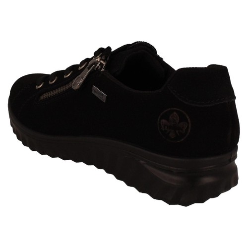 Ladies Rieker Tex '59000' Suede Leather Casual Lace Up Shoes - Picture 20 of 41