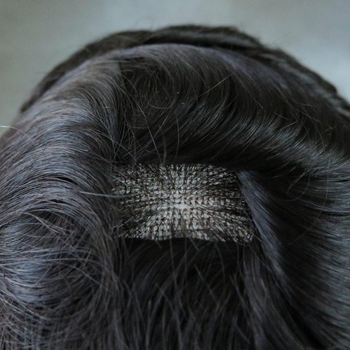 Natural Mens Toupee Human Hair Replacement System All French Lace Hairpieces - Picture 19 of 72