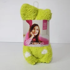 Women's Cozy Thick Fuzzy Socks 3 Pack Pairs One Size Multicolor Green White New