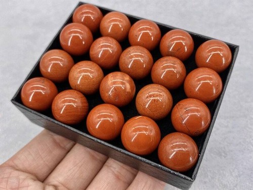 A+++ 20PCS Natural Red Jasper Ball Quartz Crystal Sphere 15mm Reiki mineral - Picture 6 of 10