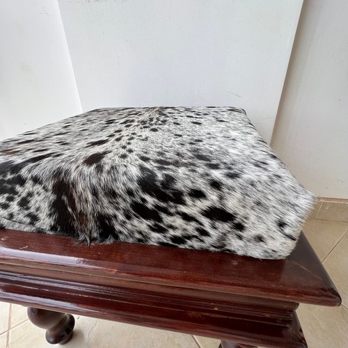 Cowhide Ottoman Stool - Picture 5 of 12