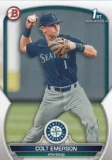 COLT EMERSON BOWMAN DRAFT 1ST ROOKIE CARD RC MARINERS #BDC-42 2023 23