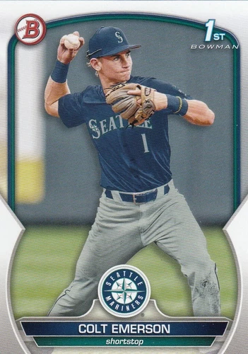 COLT EMERSON BOWMAN DRAFT 1ST ROOKIE CARD RC MARINERS #BDC-42 2023 23