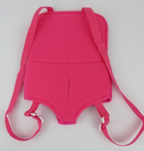 Build A Bear Workshop Pink Stuffed Animal Carrier Backpack Plush Soft Hearts BAB - Picture 3 of 6