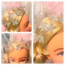Two Rhinestone crystal floral headbands