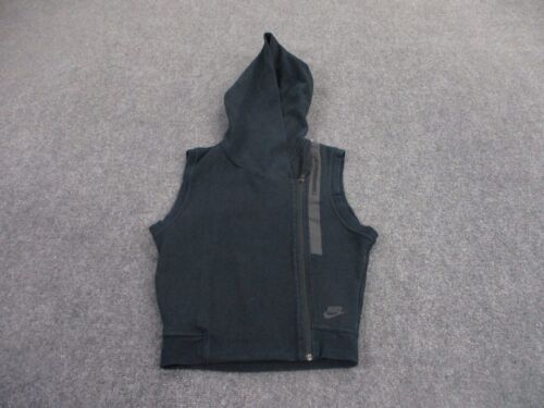 Nike Hoodie Jacket Vest Adult XS Black Tech Fleece Swoosh Logo 689067 010 Womens - Picture 2 of 10